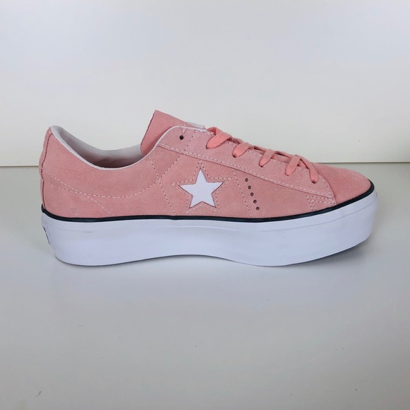 converse one star platform suede low top